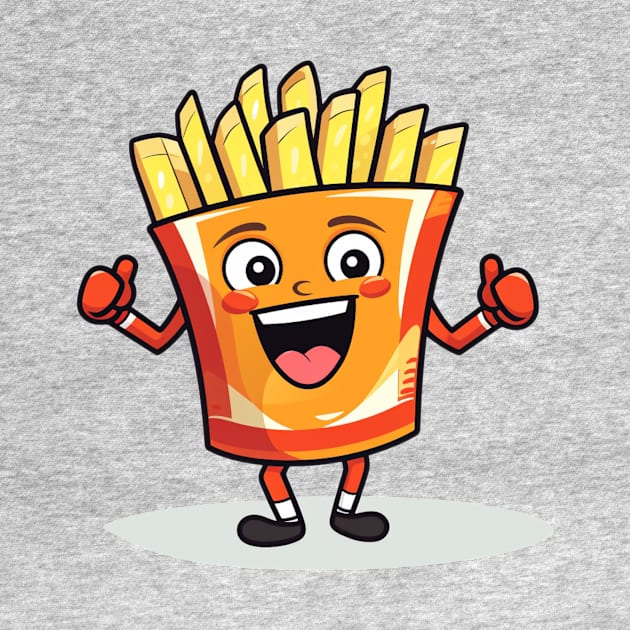 Cute French Fries T-Shirt cute characters by nonagobich